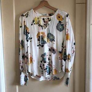 Lucky Brand floral peasant top